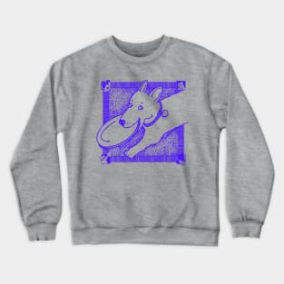 Frisbee pup in purple, caught it! Crewneck Sweatshirt